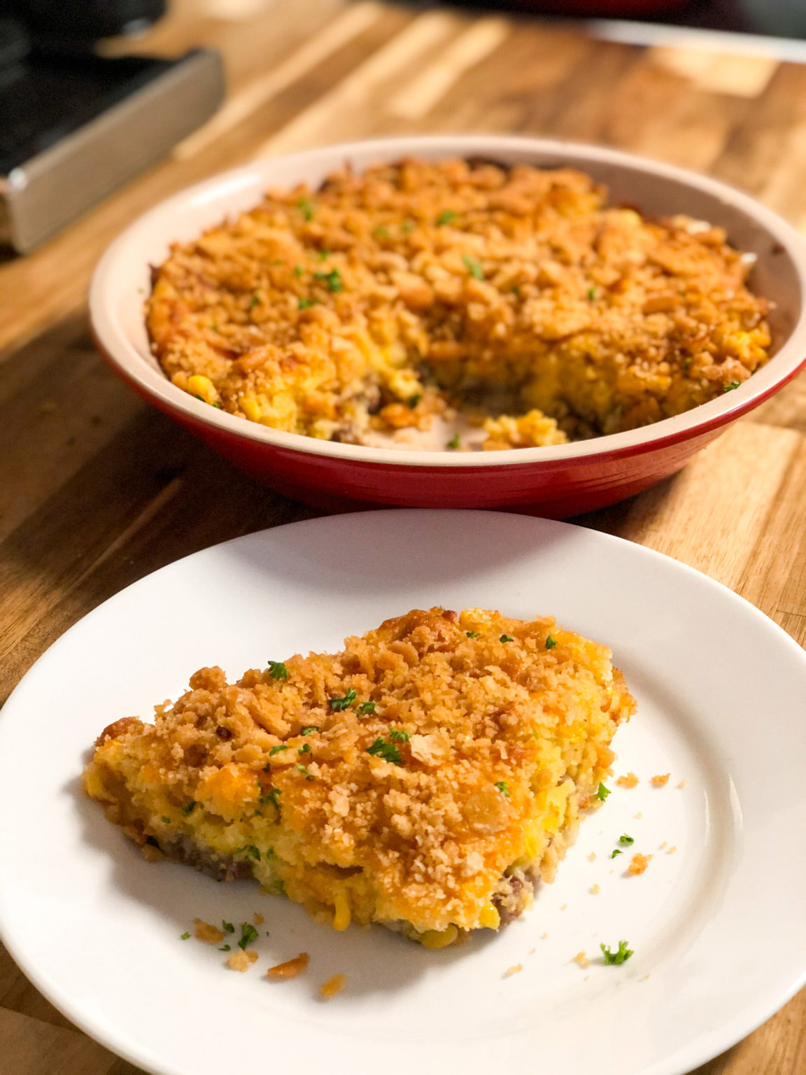 Ritz Cracker Beef Corn Casserole   IMG 7173 1152x1536 