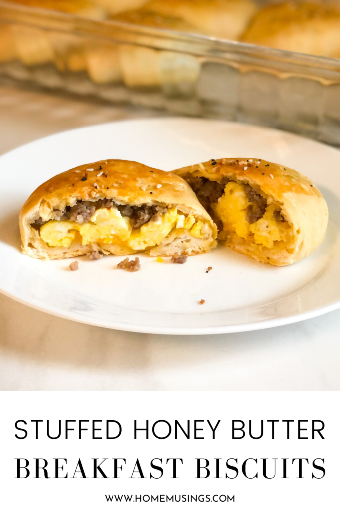 stuffed honey butter breakfast biscuits