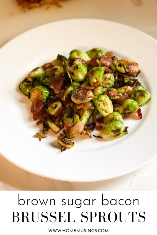 brown sugar bacon brussel sprouts featured/Pinterest image