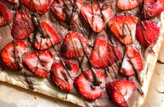 Chocolate Hazelnut Croissant Bread Pudding