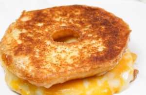 donut grilled cheese featured/Pinterest image with title