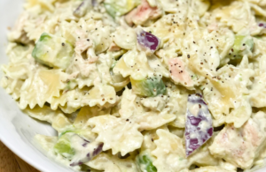 bowl of tuna pasta salad featured image