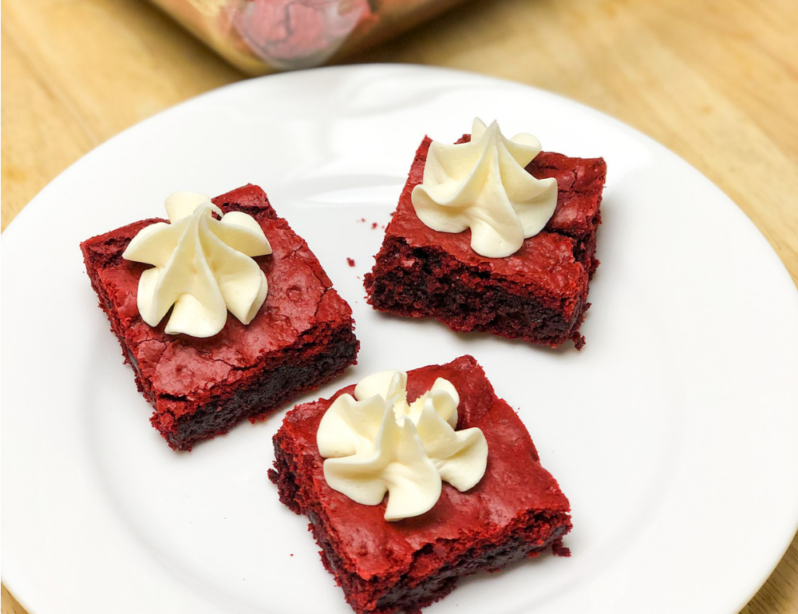 Red Velvet Cake Mix Brownies