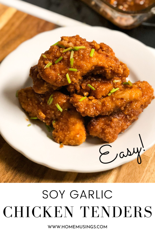 soy garlic chicken tenders with title
